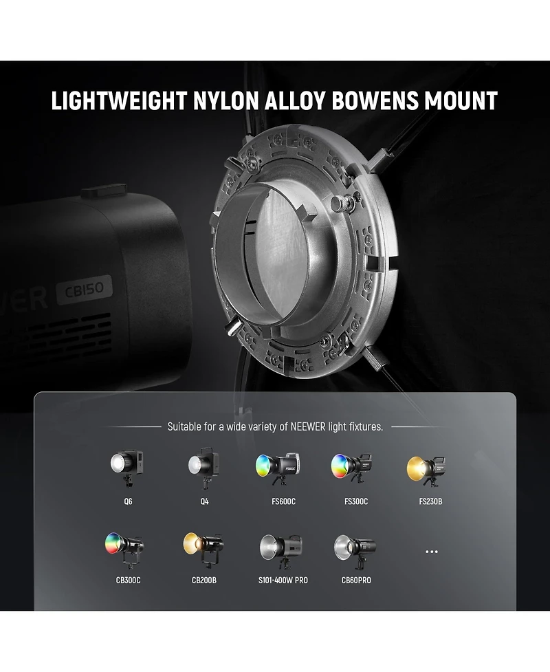 Neewer NS14S Softbox with 12" for Godox Aputure Studio Photography Video Recording Lighting