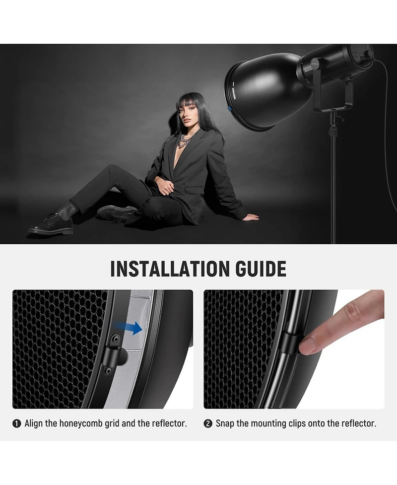Neewer FR30 Camera Mounting Accessory with 29.5cm for Godox Neewer Studio Strobe Flash Light Speedlite