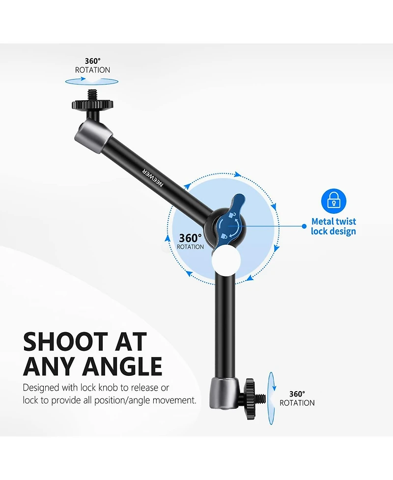 Neewer ST15 Camera Mounting Accessory with 15cm, 4.4lb, 2kg for SmallRig Cage
