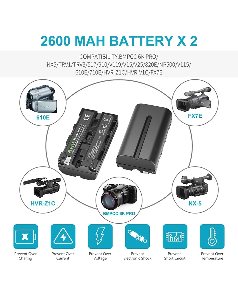 Neewer Np-F550 Camera Battery and Charging Accessory for select Sony Np-f-series devices