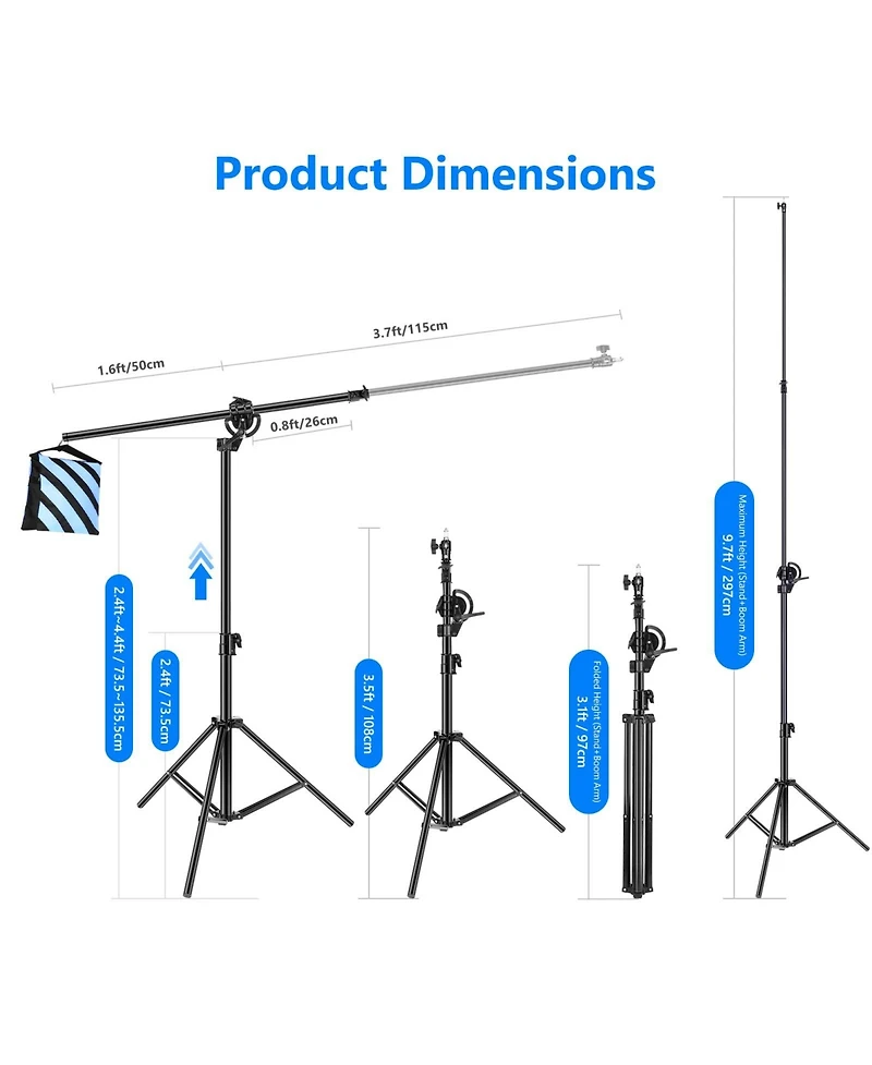 Neewer Photography Light Stand with 9.7feet, 3.8feet