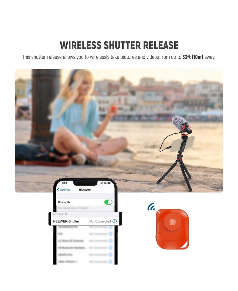 Neewer T72 Camera Tripod for select iPhone and Android mobile devices