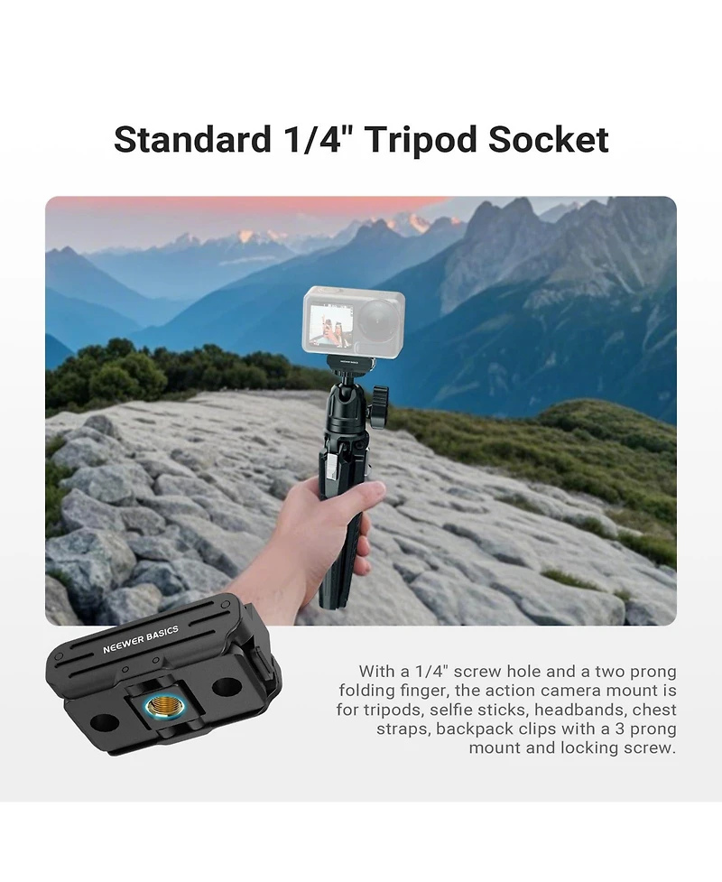 Neewer DP04 Camera Mounting Accessory for select Dji Osmo Action models