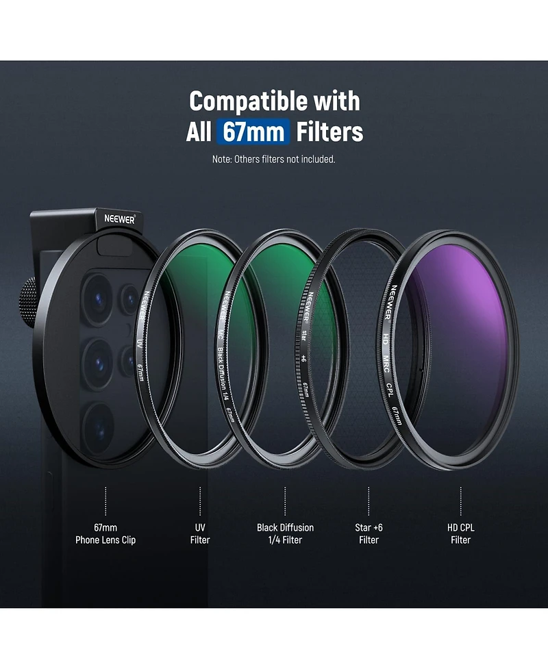 Neewer S25 Camera Lens Accessory for select iPhone and Android mobile devices
