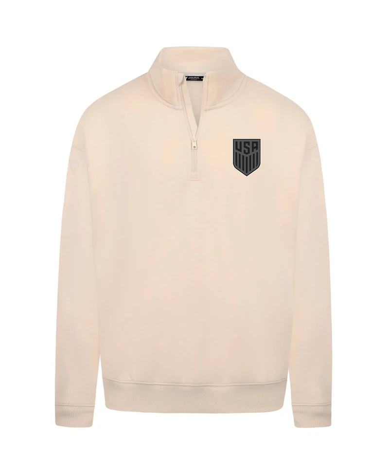 LevelWear Men's Khaki Usmnt Murray Quarter-Zip Sweatshirt