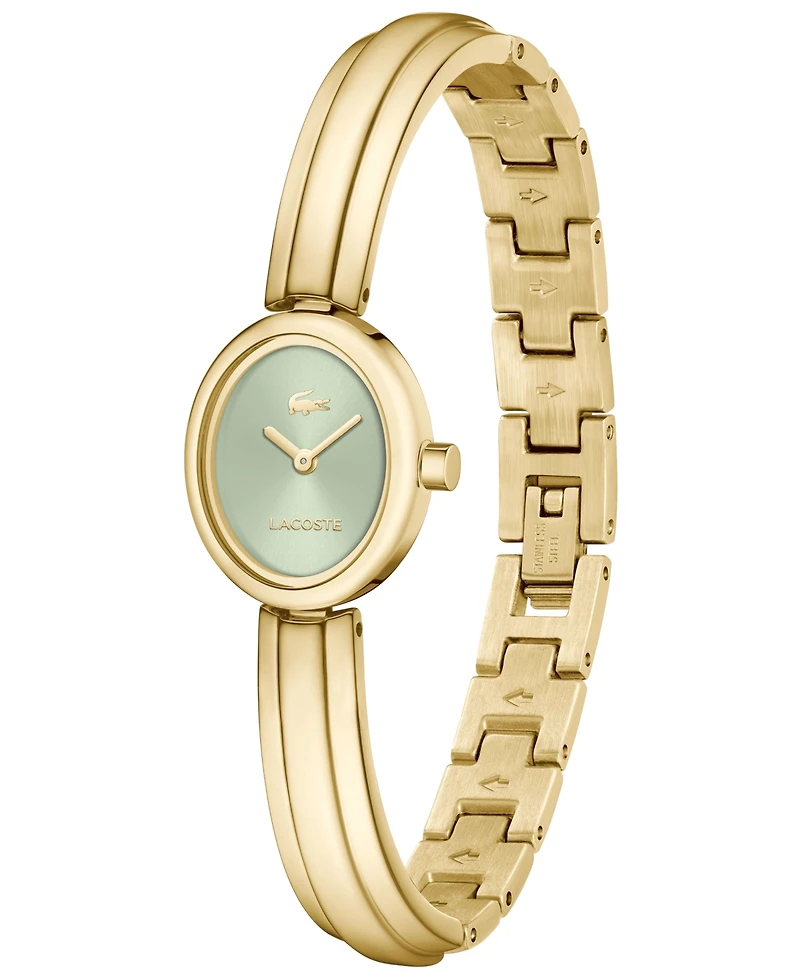 Lacoste Women's Quartz Suzanne Gold-Tone Stainless Steel Bangle Bracelet Watch 18.5mm