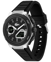Lacoste Men's Quartz LC33 Silicone Strap Watch 44.8mm