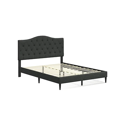 Glenwillow Home Upholstered Complete Bed Queen Stone