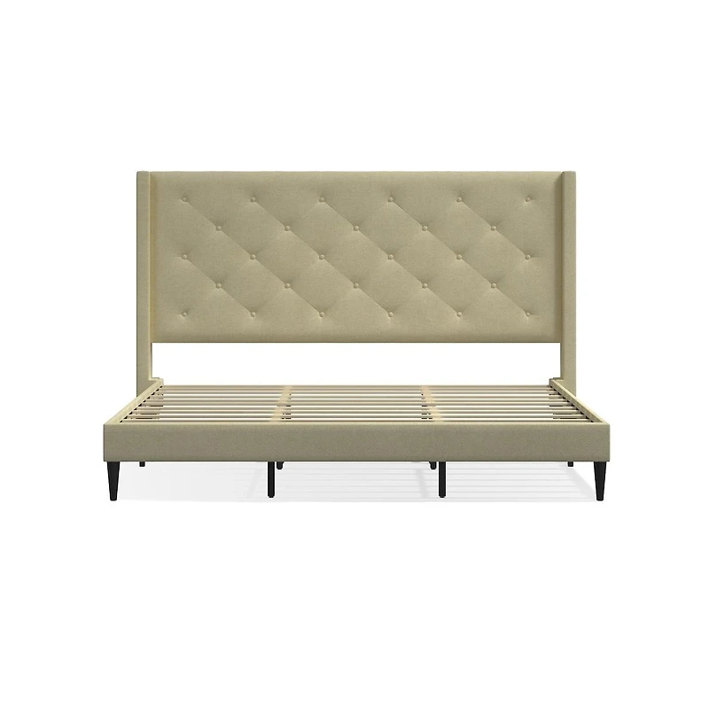 Glenwillow Home Carrington King Platform Bed Beige