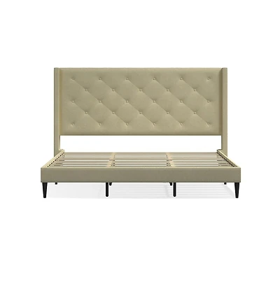 Glenwillow Home Carrington King Platform Bed Beige