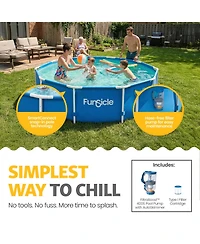 Funsicle Outdoor Activity Round Frame Above Ground Swimming Pool Set