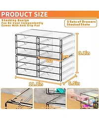 Xdovet Stordrawers Stackable Organizer Plastic Craft Supply Desk Accessory