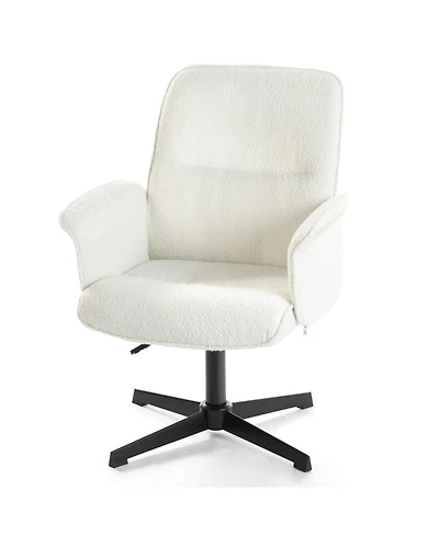 HomeRoots Boucle Adjustable Height Swivel Executive Office Chair