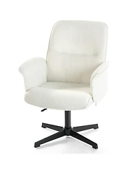 HomeRoots Boucle Adjustable Height Swivel Executive Office Chair