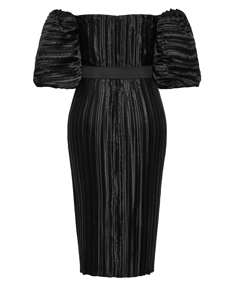 City Chic Women's Krista Pleat Midi Dress