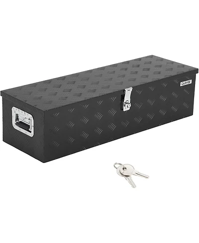 gaomon 39"x13"x10" Heavy Duty Aluminum Truck Bed Tool Boxes with Sliding Shelf, Outdoor Storage Organizer with Lock and Keys