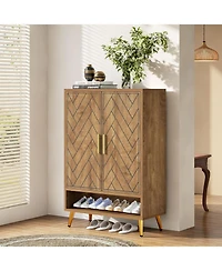 Tribesigns 6-Tier Shoe Cabinet with Doors, Storage for Entryway, Hallway