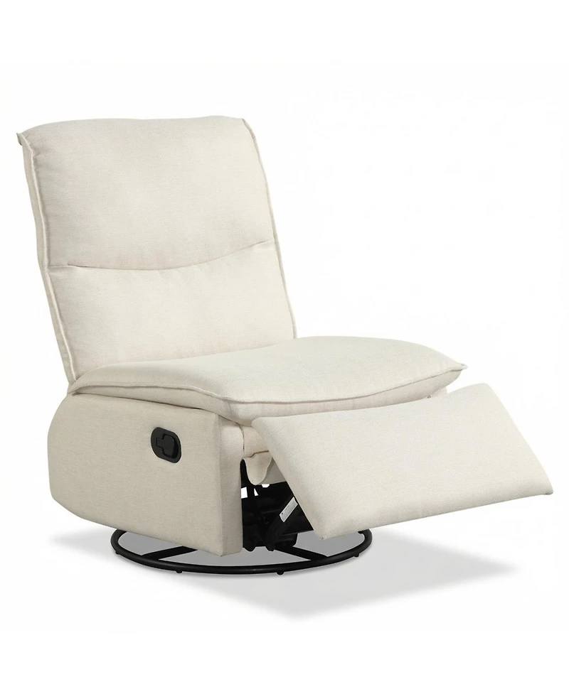 Slickblue 360degree(s) Rotating Rocking Chair with Cushioned Backrest for Home Lounge