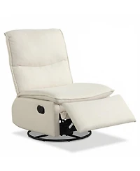 Slickblue 360degree(s) Rotating Rocking Chair with Cushioned Backrest for Home Lounge