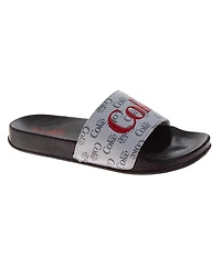 Coca-Cola Men's Classic Script Pillow Slides UltraSoft Quick Dry Comfort Sandals