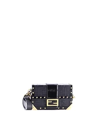 Pre-Owned Fendi Mini Baguette Trunk Bag Zucca Embossed Leather