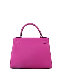 Pre-Owned HERMES Kelly 28 Handbag Pink Togo with Palladium Hardware