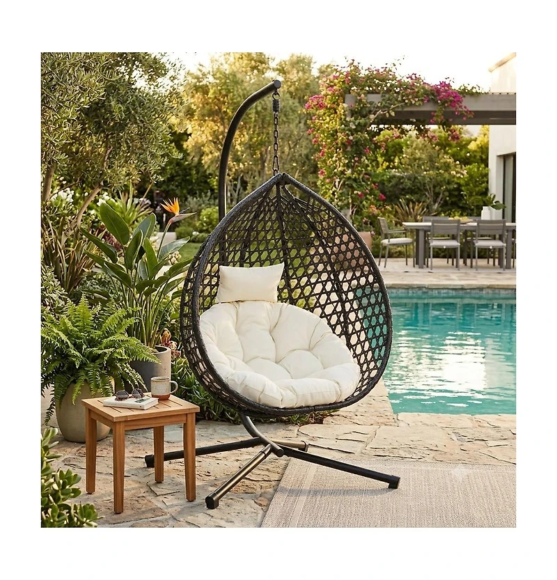 Mondawe Versatile Hanging Egg Chair for Indoor and Outdoor Use