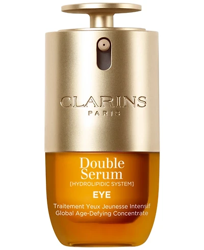 Clarins Double Serum Eye Brightening and Depuffing Anti-Aging Concentrate, 0.7 oz.