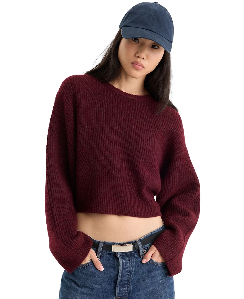 Good American Women's Chunky Knit Pull-On Sweater