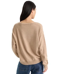 Good American Women's Cozy V-Neck Pull-On Sweater