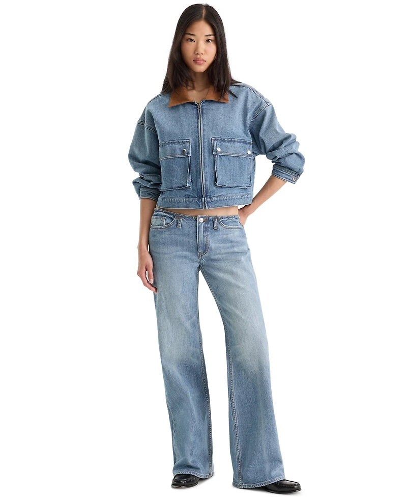 Good American Women's Ghost Waist Low Loose Jeans