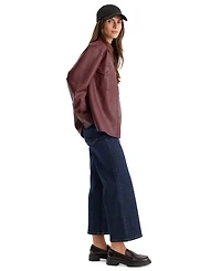 Good American Women's High-Rise Palazzo Crop Jeans