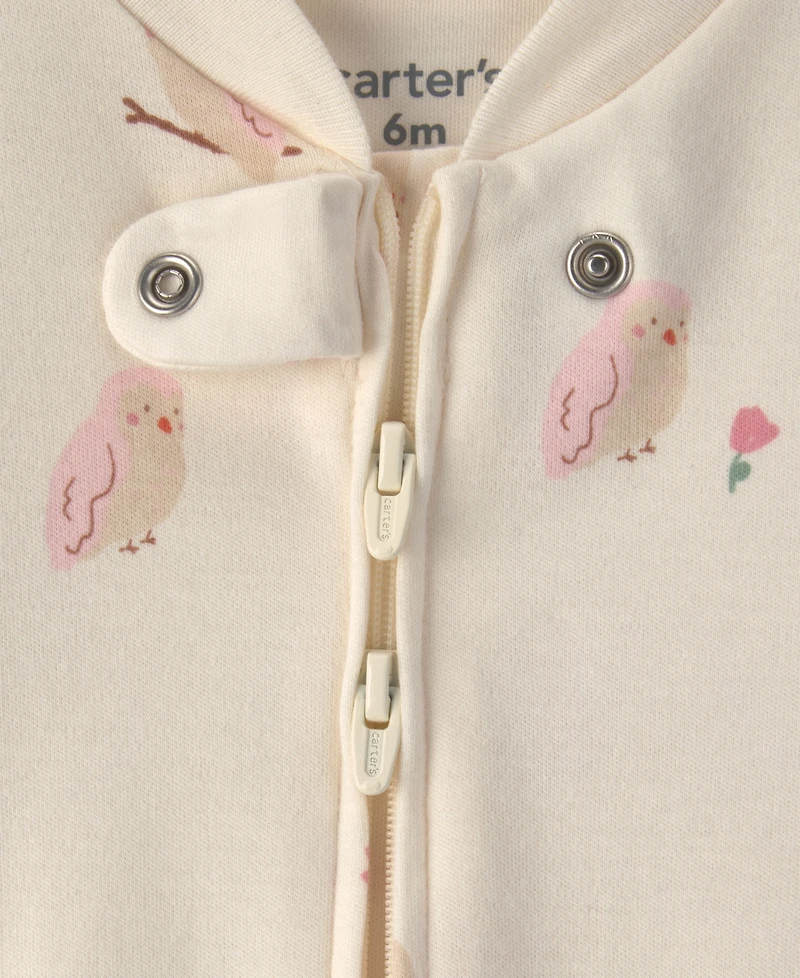 Carter's Baby Boys' Milk and Cookies Cotton 2-Way Zip Sleep & Play