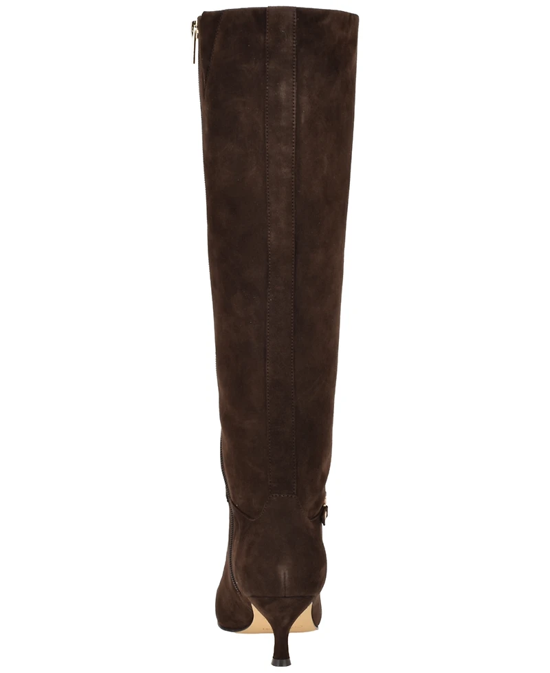 Calvin Klein Women's Serray Tall Suede Pointed Toe Boots