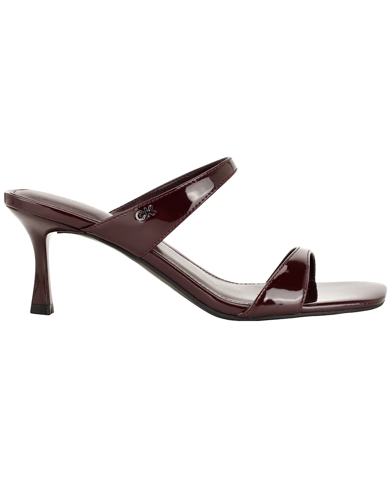 Calvin Klein Women's Danetta Square Toe Slip-On Dress Sandals