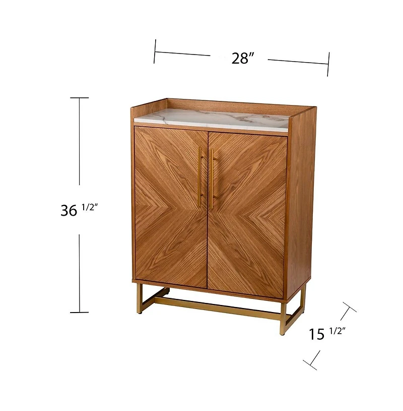 Augusta Home Trilken Bar Cabinet with Wine Storage