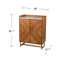 Augusta Home Trilken Bar Cabinet with Wine Storage