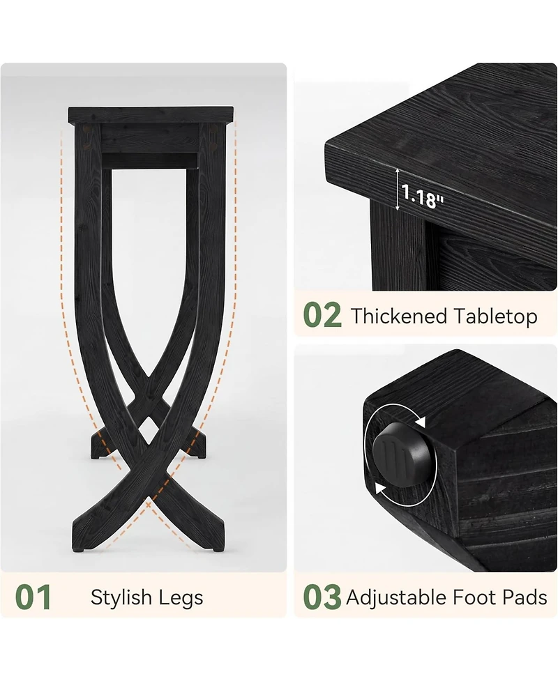 Tribesigns Solid Wood Console Table for Entryway, 63-Inch Narrow Long Sofa Table, Farmhouse Hallway Living Room, Entrance