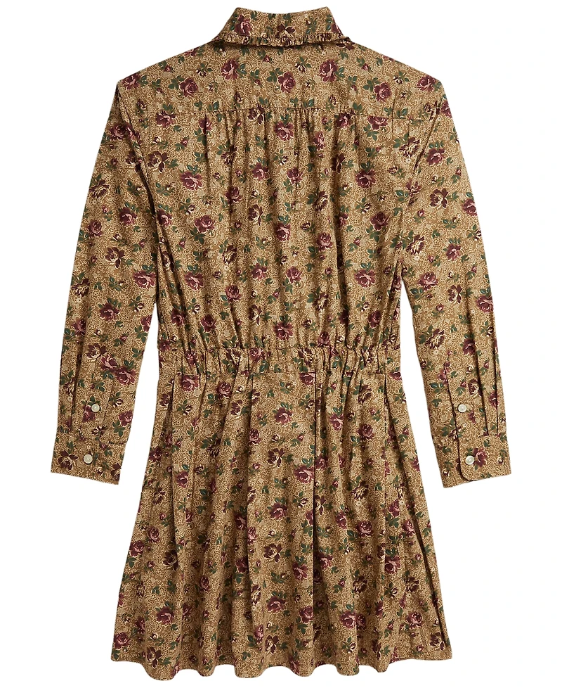 Polo Ralph Lauren Girls' 7-16 Floral Cotton Poplin Shirt Dress