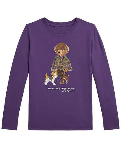 Polo Ralph Lauren Girls' 2T-6X Bear Long-Sleeve T-Shirt