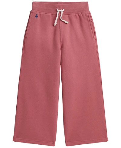 Polo Ralph Lauren Girls' 2T-6X Fleece Wide-Leg Sweatpants
