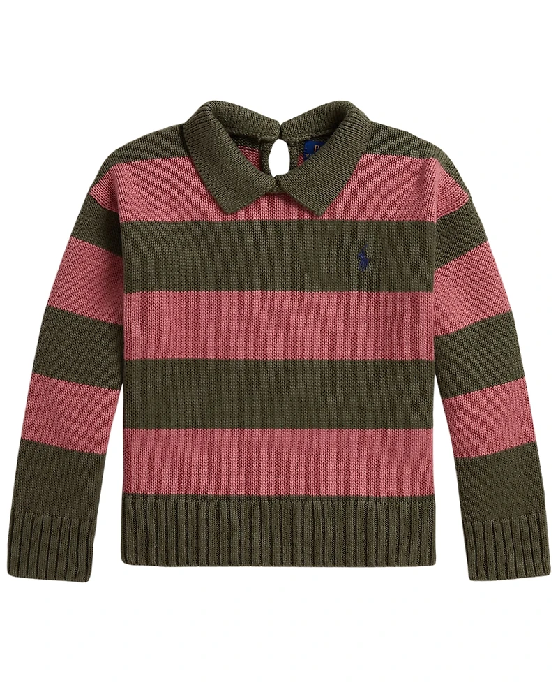 Polo Ralph Lauren Girls' 2T-6X Striped Long-Sleeve Sweater