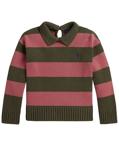 Polo Ralph Lauren Girls' 2T-6X Striped Long-Sleeve Sweater