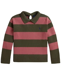 Polo Ralph Lauren Girls' 2T-6X Striped Long-Sleeve Sweater