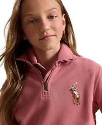 Polo Ralph Lauren Girls' 7-16 Quarter-Zip Long-Sleeve Sweatshirt