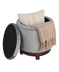 Slickblue Living Room Ottoman Foot Rest with 360degree(s) Swivel and Storage Compartment