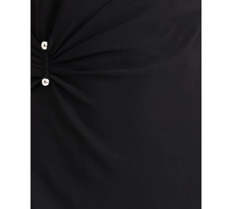 Donna Morgan Women's Sleeveless Midi with Metal Details