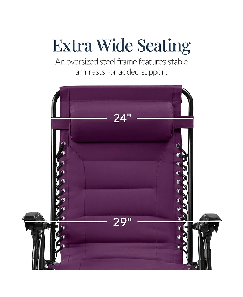 Best Choice Products Oversized Padded Zero Gravity Chair