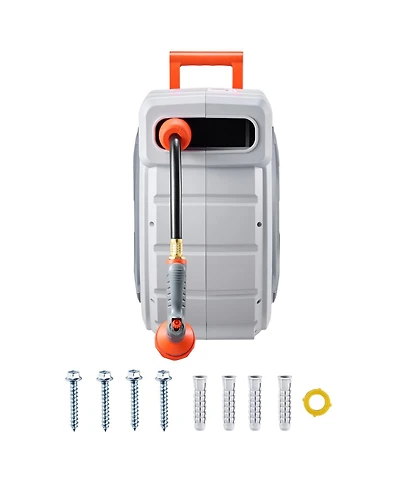 Vevor Retractable Garden Hose Reel Wall Mounted Garden Hose Reel