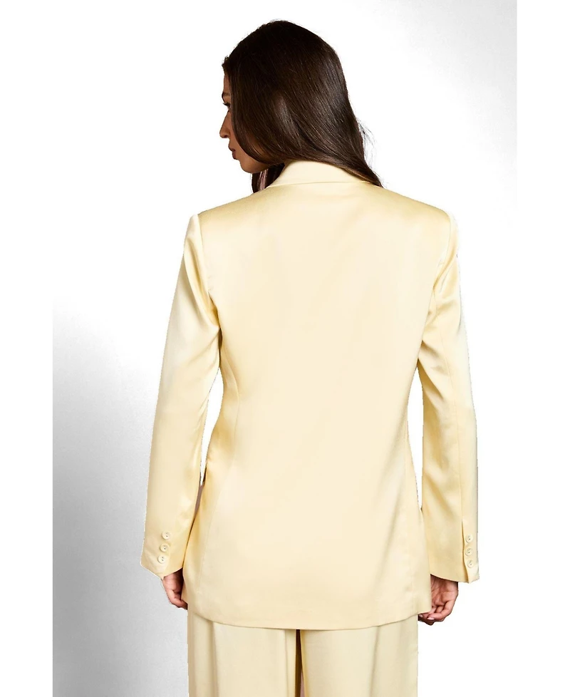 Coast Women's Tailored Double-Breasted Satin Blazer